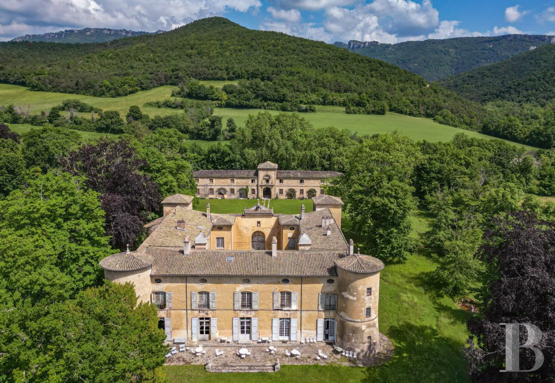 Castles / chateaux for sale - rhones-alps - A 17th-century chateau listed as a historical monument with a large outbuilding and  splendid grounds looking out at the Rhône valley in France’s Drôme department