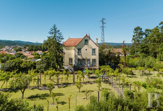 In Barroselas, near Viana do Castelo, a century-old Brazilian-inspired farmhouse and chapel set in 6,000 m² of ...