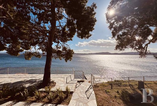 In Neraki, opposite Salamis, a single-storey stone house with private sea access