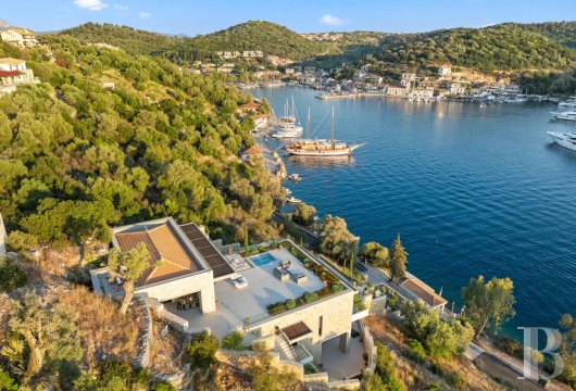 In Meganisi, a contemporary villa with direct access to the bay and private jetty